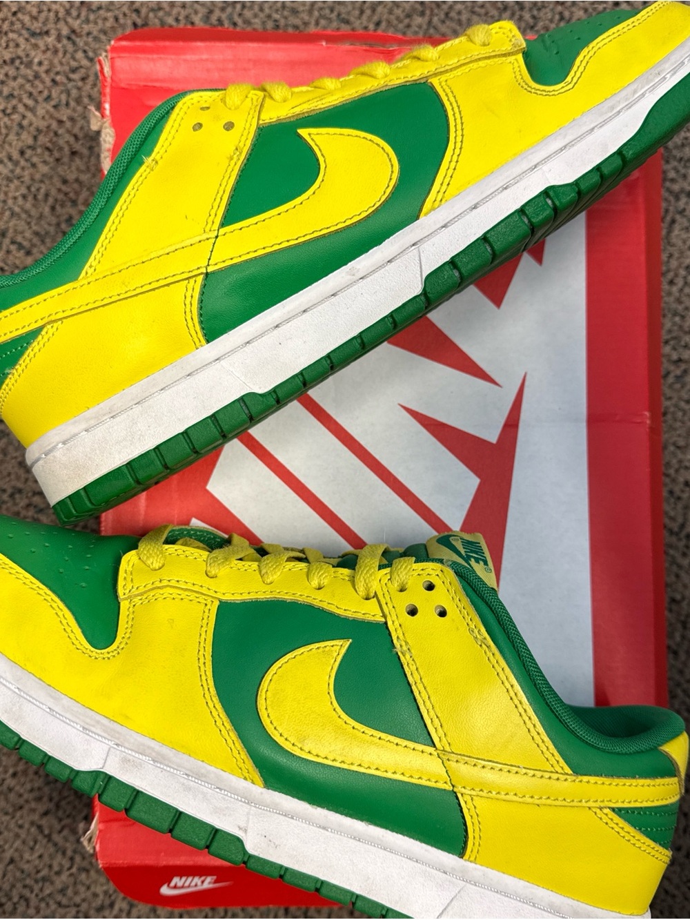 Nike Dunk Low Retro Reverse Brazil Sneakers in Yellow & Green